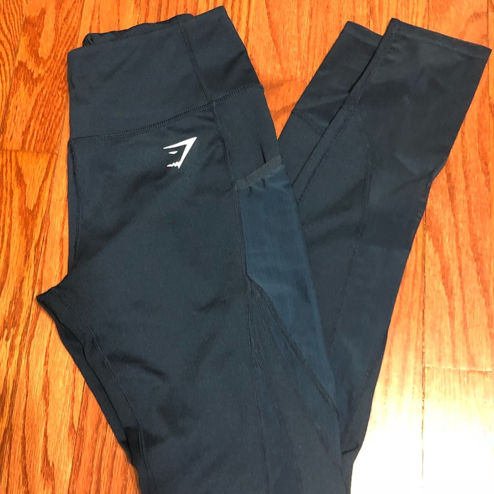 Blue Gymshark Sleek Sculpture Leggings Size Med.